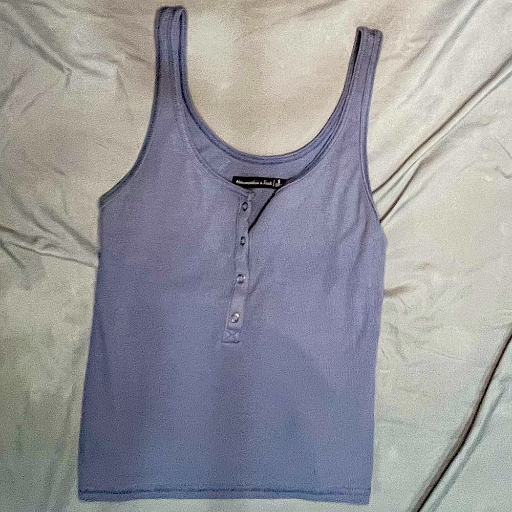 Ribbed Henley Tank Abercrombie & Fitch (purple)